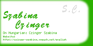 szabina czinger business card